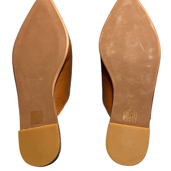 Madewell The Emilia Mule in Leather Size 8 Warm Coffee Slides Flats EUC Sold Out - Picture 8 of 8
